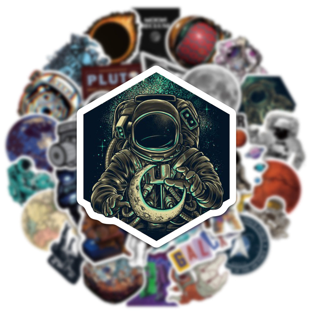 Astronaut Graffiti Sticker Notebook Water Cup