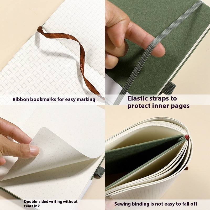 A5 PU Cloth Pattern Notebook | 200 Pages | Lined, Dotted & Grid Options