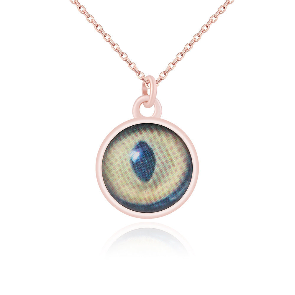 Custom Iris Photo Necklace