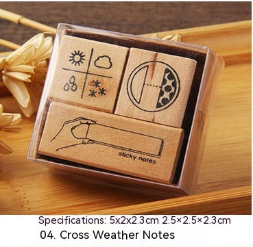 Cute Literary DIY Journal Decoration Wooden Stamp