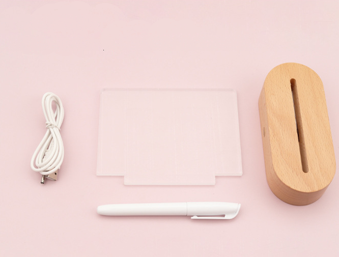 LumaNote Wood Table Lamp