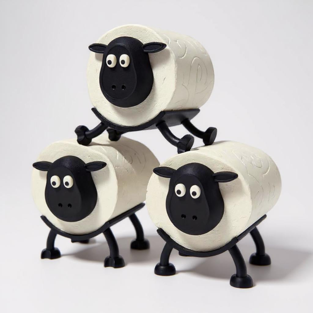 The Trio Sheep Toilet Roll Holder