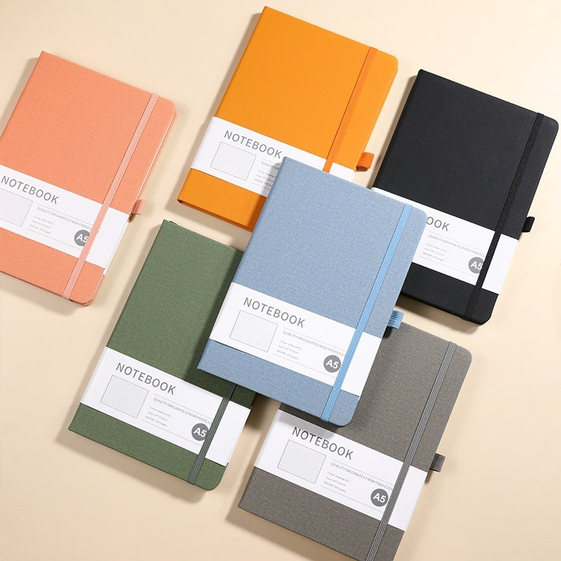 A5 PU Cloth Pattern Notebook | 200 Pages | Lined, Dotted & Grid Options