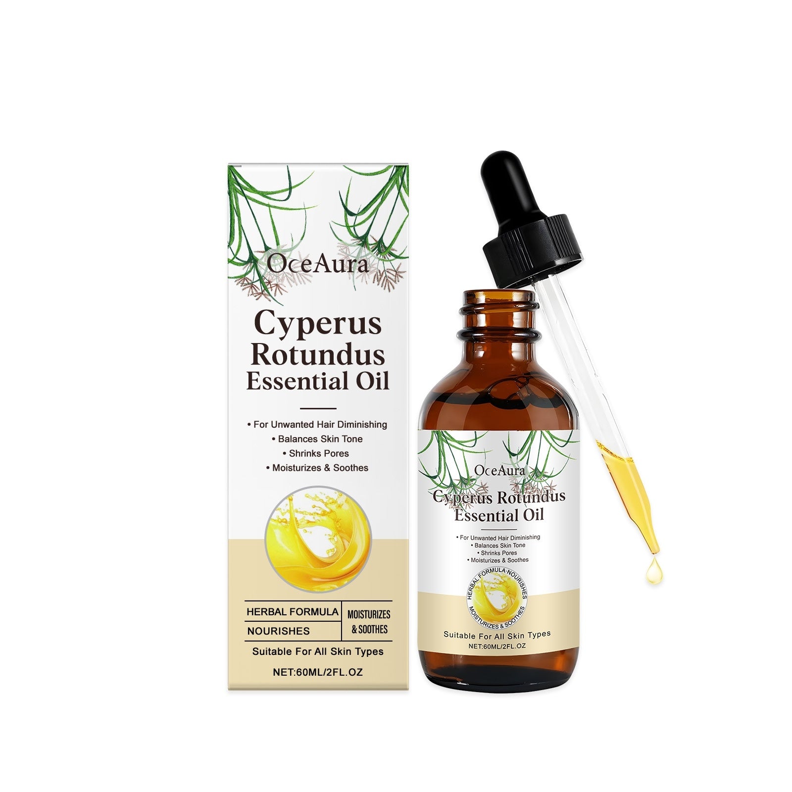 Cyperus Rotundus Herbal Hair Removal Care Oil