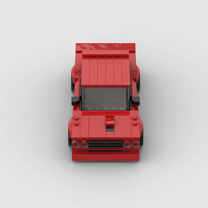 Red Sports Car Building Blocks Model