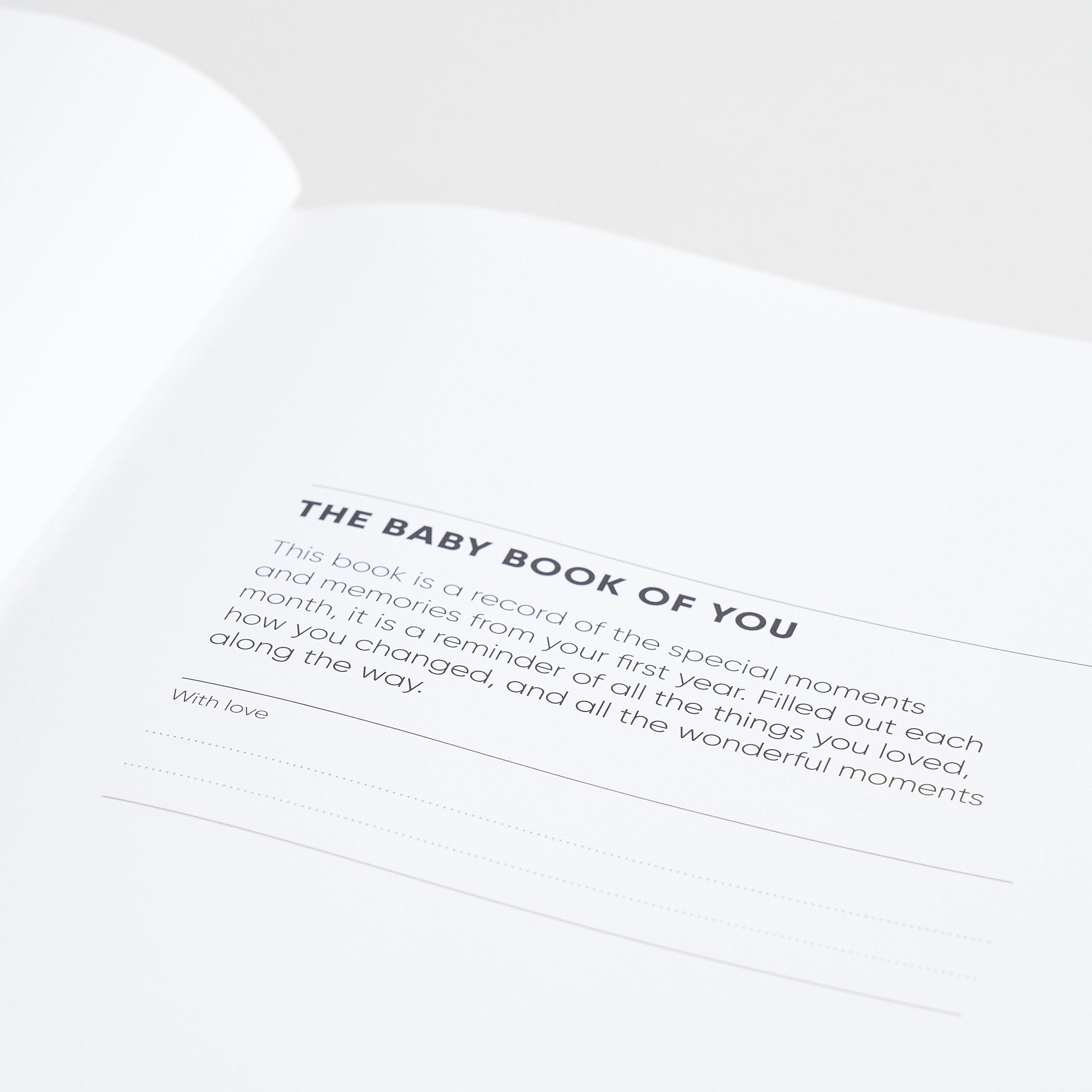 The Baby Book of You – First Year Baby Memory Book